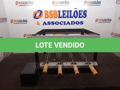 LOTE 079 - 01 ART GRILL CHURRASCO PLATINUM ELETRICO 4 ESPETOS ARTMILL. (NO ESTADO) ATENÇÃO! FAZER A VISITAÇÃO ANTES DE ARREMATAR, NÃO SABEMOS SE FUNCIONA. LEILÃO NÃO TEM GARANTIA E NEM DEVOLUÇÃO, SUJEITO A POSSÍVEIS AVARIAS VISÍVEIS/OCULTAS E/OU AUSÊNCIA DE COMPONENTES.