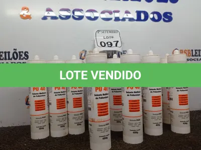 LOTE 097 - 12 SELANTES MULTIUSO DE POLIURETANO PU40 400G CADA. (NO ESTADO) ATENÇÃO! FAZER A VISITAÇÃO ANTES DE ARREMATAR, NÃO SABEMOS SE FUNCIONA. LEILÃO NÃO TEM GARANTIA E NEM DEVOLUÇÃO, SUJEITO A POSSÍVEIS AVARIAS VISÍVEIS/OCULTAS E/OU AUSÊNCIA DE COMPONENTES.