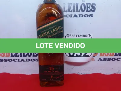 LOTE 052 - 01 GARRAFA DE WHISKY JOHNNIE WALKER GREEN LABEL 1L. (NO ESTADO) ATENÇÃO! FAZER A VISITAÇÃO ANTES DE ARREMATAR, NÃO SABEMOS SE FUNCIONA. LEILÃO NÃO TEM GARANTIA E NEM DEVOLUÇÃO, SUJEITO A POSSÍVEIS AVARIAS VISÍVEIS/OCULTAS E/OU AUSÊNCIA DE COMPONENTES.