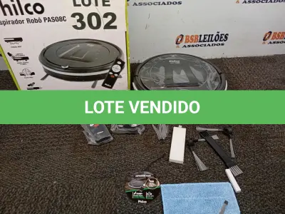 LOTE 302 - 01 - ASPIRADOR ROBÔ PHILCO PAS08C - BIVOLT (NO ESTADO, NÃO SABEMOS SE FUNCIONA. LEILÃO NÃO TEM GARANTIA E NEM DEVOLUÇÃO, SUJEITO A POSSÍVEIS AVARIAS VISÍVEIS/OCULTAS E/OU AUSÊNCIA DE COMPONENTES)