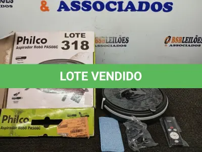 LOTE 318 - 01 - ASPIRADOR ROBÔ PHILCO PAS08C - BIVOLT (NO ESTADO, NÃO SABEMOS SE FUNCIONA. LEILÃO NÃO TEM GARANTIA E NEM DEVOLUÇÃO, SUJEITO A POSSÍVEIS AVARIAS VISÍVEIS/OCULTAS E/OU AUSÊNCIA DE COMPONENTES)