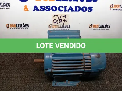LOTE 267 - 01 - MOTOR ELÉTRICO WEG W22 IP55 (NO ESTADO, NÃO SABEMOS SE FUNCIONA. LEILÃO NÃO TEM GARANTIA E NEM DEVOLUÇÃO, SUJEITO A POSSÍVEIS AVARIAS VISÍVEIS/OCULTAS E/OU AUSÊNCIA DE COMPONENTES)