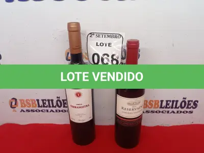 LOTE 068 - 01 GARRAFA DE VINHO FINCA TERRANOSTRA ARGENTINO 2015 750ML E 01 GARRAF DE CHILE RESERVADO CABERNET SAUVIGNON 750ML. (NO ESTADO) ATENÇÃO! FAZER A VISITAÇÃO ANTES DE ARREMATAR, NÃO SABEMOS SE FUNCIONA. LEILÃO NÃO TEM GARANTIA E NEM DEVOLUÇÃO, SUJEITO A POSSÍVEIS AVARIAS VISÍVEIS/OCULTAS E/OU AUSÊNCIA DE COMPONENTES.