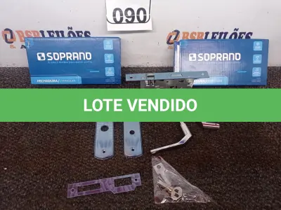 LOTE 090 - 02 FECHADURAS POPLINE ALAVANCA CR SOPRANO (NO ESTADO) ATENÇÃO! FAZER A VISITAÇÃO ANTES DE ARREMATAR, NÃO SABEMOS SE FUNCIONA. LEILÃO NÃO TEM GARANTIA E NEM DEVOLUÇÃO, SUJEITO A POSSÍVEIS AVARIAS VISÍVEIS/OCULTAS E/OU AUSÊNCIA DE COMPONENTES.