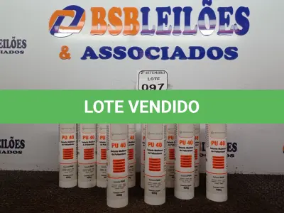 LOTE 097 - 12 SELANTES MULTIUSO DE POLIURETANO PU40 400G CADA. (NO ESTADO) ATENÇÃO! FAZER A VISITAÇÃO ANTES DE ARREMATAR, NÃO SABEMOS SE FUNCIONA. LEILÃO NÃO TEM GARANTIA E NEM DEVOLUÇÃO, SUJEITO A POSSÍVEIS AVARIAS VISÍVEIS/OCULTAS E/OU AUSÊNCIA DE COMPONENTES.
