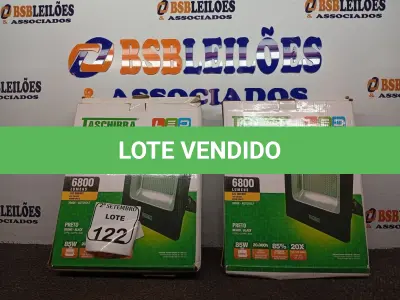 LOTE 122 - 02 REFLETORES TR LED 100W 3000K PRETO – TASHIBRA NOVO. (NO ESTADO) ATENÇÃO! FAZER A VISITAÇÃO ANTES DE ARREMATAR, NÃO SABEMOS SE FUNCIONA. LEILÃO NÃO TEM GARANTIA E NEM DEVOLUÇÃO, SUJEITO A POSSÍVEIS AVARIAS VISÍVEIS/OCULTAS E/OU AUSÊNCIA DE COMPONENTES.