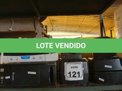 LOTE 121 - 01 CPU, 02 IMPRESSORAS DE ETIQUETAS, 02 RELÓGIOS DE PONTO E 01 APARELHO DE FAX. (NO ESTADO) ATENÇÃO! FAZER A VISITAÇÃO ANTES DE ARREMATAR, NÃO SABEMOS SE FUNCIONA. LEILÃO NÃO TEM GARANTIA E NEM DEVOLUÇÃO, SUJEITO A POSSÍVEIS AVARIAS VISÍVEIS/OCULTAS E/OU AUSÊNCIA DE COMPONENTES.