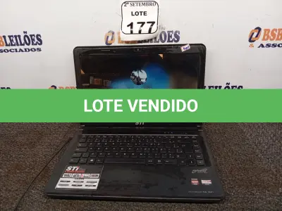 LOTE 177 - 01 NOTEBOOK STI DDR3 COM FONTE. (NO ESTADO) ATENÇÃO! FAZER A VISITAÇÃO ANTES DE ARREMATAR, NÃO SABEMOS SE FUNCIONA. LEILÃO NÃO TEM GARANTIA E NEM DEVOLUÇÃO, SUJEITO A POSSÍVEIS AVARIAS VISÍVEIS/OCULTAS E/OU AUSÊNCIA DE COMPONENTES.