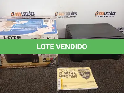 LOTE 313 - 01 - IMPRESSORA MULTIFUNCIONAL EPSON ECOTANK L3250 - TANQUE DE TINTA COLORIDA USB WI-FI (NO ESTADO, NÃO SABEMOS SE FUNCIONA. LEILÃO NÃO TEM GARANTIA E NEM DEVOLUÇÃO, SUJEITO A POSSÍVEIS AVARIAS VISÍVEIS/OCULTAS E/OU AUSÊNCIA DE COMPONENTES)