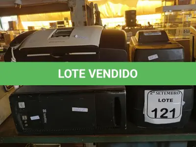LOTE 121 - 01 CPU, 02 IMPRESSORAS DE ETIQUETAS, 02 RELÓGIOS DE PONTO E 01 APARELHO DE FAX. (NO ESTADO) ATENÇÃO! FAZER A VISITAÇÃO ANTES DE ARREMATAR, NÃO SABEMOS SE FUNCIONA. LEILÃO NÃO TEM GARANTIA E NEM DEVOLUÇÃO, SUJEITO A POSSÍVEIS AVARIAS VISÍVEIS/OCULTAS E/OU AUSÊNCIA DE COMPONENTES.