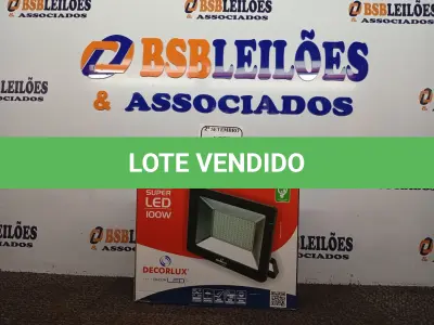 LOTE 112 - 01 REFLETOR DECORLED SUPERLED 220V 100W LUZ BRANCA - DECORLUX NOVO. (NO ESTADO) ATENÇÃO! FAZER A VISITAÇÃO ANTES DE ARREMATAR, NÃO SABEMOS SE FUNCIONA. LEILÃO NÃO TEM GARANTIA E NEM DEVOLUÇÃO, SUJEITO A POSSÍVEIS AVARIAS VISÍVEIS/OCULTAS E/OU AUSÊNCIA DE COMPONENTES.