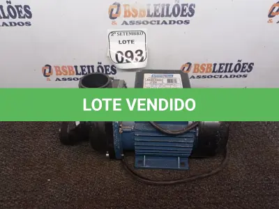 LOTE 093 - 01 MOTOBOMBA CENTRIFUGA HIDROMASSAGEM MODELO ECH-100I POTÊNCIA 1CV. (NO ESTADO) ATENÇÃO! FAZER A VISITAÇÃO ANTES DE ARREMATAR, NÃO SABEMOS SE FUNCIONA. LEILÃO NÃO TEM GARANTIA E NEM DEVOLUÇÃO, SUJEITO A POSSÍVEIS AVARIAS VISÍVEIS/OCULTAS E/OU AUSÊNCIA DE COMPONENTES.