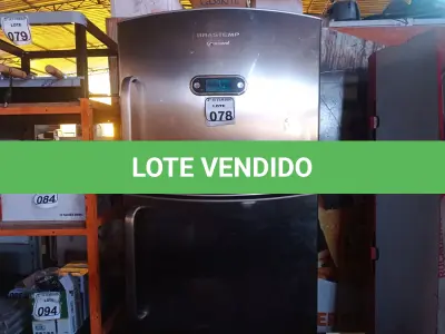 LOTE 078 - 01 GELADEIRA BRASTEMP GOURMAND 220V. (NO ESTADO) ATENÇÃO! FAZER A VISITAÇÃO ANTES DE ARREMATAR, NÃO SABEMOS SE FUNCIONA. LEILÃO NÃO TEM GARANTIA E NEM DEVOLUÇÃO, SUJEITO A POSSÍVEIS AVARIAS VISÍVEIS/OCULTAS E/OU AUSÊNCIA DE COMPONENTES.