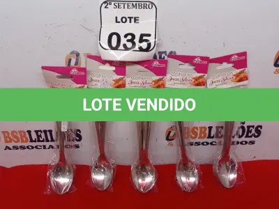 LOTE 035 - 05 KITS DE COLHERES COM 06 PEÇAS CADA. (NO ESTADO) ATENÇÃO! FAZER A VISITAÇÃO ANTES DE ARREMATAR, NÃO SABEMOS SE FUNCIONA. LEILÃO NÃO TEM GARANTIA E NEM DEVOLUÇÃO, SUJEITO A POSSÍVEIS AVARIAS VISÍVEIS/OCULTAS E/OU AUSÊNCIA DE COMPONENTES.