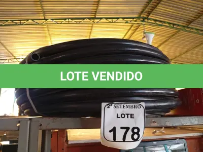 LOTE 178 - 01 ROLO MANG TUBO IRRIGACAO 3/4 X 2,0 PRETO INDEX. (NO ESTADO) ATENÇÃO! FAZER A VISITAÇÃO ANTES DE ARREMATAR, NÃO SABEMOS SE FUNCIONA. LEILÃO NÃO TEM GARANTIA E NEM DEVOLUÇÃO, SUJEITO A POSSÍVEIS AVARIAS VISÍVEIS/OCULTAS E/OU AUSÊNCIA DE COMPONENTES.