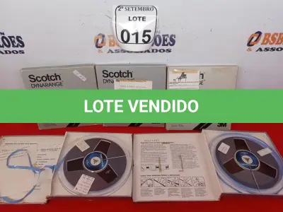 LOTE 015 - 05 FITAS PARA GRAVADOR DE ROLO. (NO ESTADO) ATENÇÃO! FAZER A VISITAÇÃO ANTES DE ARREMATAR, NÃO SABEMOS SE FUNCIONA. LEILÃO NÃO TEM GARANTIA E NEM DEVOLUÇÃO, SUJEITO A POSSÍVEIS AVARIAS VISÍVEIS/OCULTAS E/OU AUSÊNCIA DE COMPONENTES.