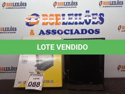 LOTE 088 - 01 REFLETOR SLIM LED PT 100W 6K 30000H – BLUMENAU NOVO. (NO ESTADO) ATENÇÃO! FAZER A VISITAÇÃO ANTES DE ARREMATAR, NÃO SABEMOS SE FUNCIONA. LEILÃO NÃO TEM GARANTIA E NEM DEVOLUÇÃO, SUJEITO A POSSÍVEIS AVARIAS VISÍVEIS/OCULTAS E/OU AUSÊNCIA DE COMPONENTES.