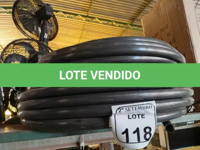 LOTE 118 - 01 ROLO MANG TUBO IRRIGAÇÃO 1 X 2,0 PRETO INDEX(NO ESTADO) ATENÇÃO! FAZER A VISITAÇÃO ANTES DE ARREMATAR, NÃO SABEMOS SE FUNCIONA. LEILÃO NÃO TEM GARANTIA E NEM DEVOLUÇÃO, SUJEITO A POSSÍVEIS AVARIAS VISÍVEIS/OCULTAS E/OU AUSÊNCIA DE COMPONENTES.