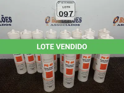 LOTE 097 - 12 SELANTES MULTIUSO DE POLIURETANO PU40 400G CADA. (NO ESTADO) ATENÇÃO! FAZER A VISITAÇÃO ANTES DE ARREMATAR, NÃO SABEMOS SE FUNCIONA. LEILÃO NÃO TEM GARANTIA E NEM DEVOLUÇÃO, SUJEITO A POSSÍVEIS AVARIAS VISÍVEIS/OCULTAS E/OU AUSÊNCIA DE COMPONENTES.