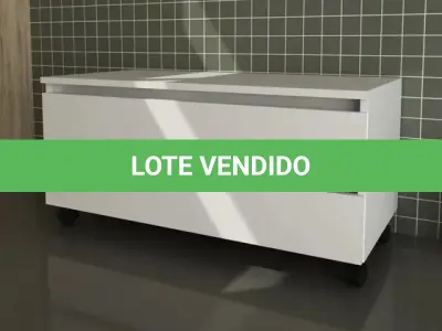 LOTE 065 - 01 - GABINETE PARA BANHEIRO COM RODÍZIOS 2 GAVETAS BN3603 TECNOMOBILI (NO ESTADO, NÃO SABEMOS SE FUNCIONA. LEILÃO NÃO TEM GARANTIA E NEM DEVOLUÇÃO, SUJEITO A POSSÍVEIS AVARIAS VISÍVEIS/OCULTAS E/OU AUSÊNCIA DE COMPONENTES)