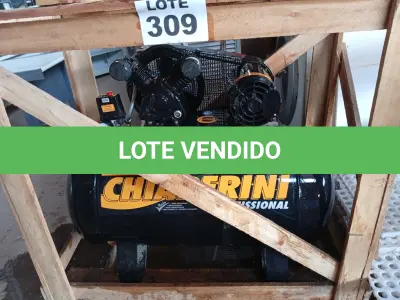LOTE 309 - 01 - COMPRESSOR CHIAPERINI 10 MPI 110 LITROS 140 LIBRAS (NO ESTADO, NÃO SABEMOS SE FUNCIONA. LEILÃO NÃO TEM GARANTIA E NEM DEVOLUÇÃO, SUJEITO A POSSÍVEIS AVARIAS VISÍVEIS/OCULTAS E/OU AUSÊNCIA DE COMPONENTES)