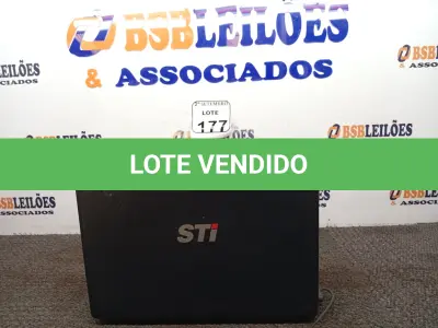 LOTE 177 - 01 NOTEBOOK STI DDR3 COM FONTE. (NO ESTADO) ATENÇÃO! FAZER A VISITAÇÃO ANTES DE ARREMATAR, NÃO SABEMOS SE FUNCIONA. LEILÃO NÃO TEM GARANTIA E NEM DEVOLUÇÃO, SUJEITO A POSSÍVEIS AVARIAS VISÍVEIS/OCULTAS E/OU AUSÊNCIA DE COMPONENTES.
