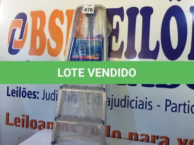 LOTE 476 - 01 ESCADA ALUMÍNIO 03 DEGRAUS PRIMA SBA.(NO ESTADO) ATENÇÃO! FAZER A VISITAÇÃO ANTES DE ARREMATAR, NÃO SABEMOS SE FUNCIONA. LEILÃO NÃO TEM GARANTIA E NEM DEVOLUÇÃO, SUJEITO A POSSÍVEIS AVARIAS VISÍVEIS/OCULTAS E/OU AUSÊNCIA DE COMPONENTES.