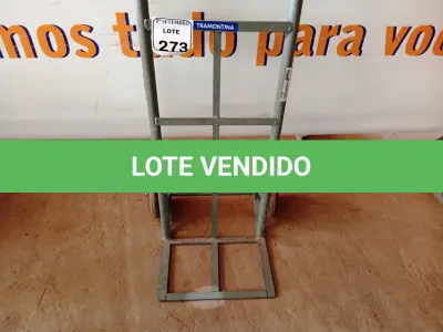 LOTE 273 - 01 CARRINHO DE MAO PARA CARGAS 180KG TRAMONTINA. (NO ESTADO) ATENÇÃO! FAZER A VISITAÇÃO ANTES DE ARREMATAR, NÃO SABEMOS SE FUNCIONA. LEILÃO NÃO TEM GARANTIA E NEM DEVOLUÇÃO, SUJEITO A POSSÍVEIS AVARIAS VISÍVEIS/OCULTAS E/OU AUSÊNCIA DE COMPONENTES.