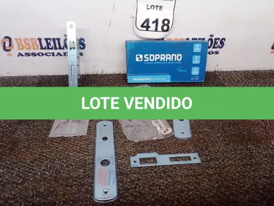 LOTE 418 - 02 FECHADURAS POPLINE ALAVANCA CR SOPRANO (NO ESTADO) ATENÇÃO! FAZER A VISITAÇÃO ANTES DE ARREMATAR, NÃO SABEMOS SE FUNCIONA. LEILÃO NÃO TEM GARANTIA E NEM DEVOLUÇÃO, SUJEITO A POSSÍVEIS AVARIAS VISÍVEIS/OCULTAS E/OU AUSÊNCIA DE COMPONENTES.