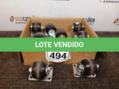 LOTE 494 - 08 RODINHAS GIRATÓRIAS. (NO ESTADO) ATENÇÃO! FAZER A VISITAÇÃO ANTES DE ARREMATAR, NÃO SABEMOS SE FUNCIONA. LEILÃO NÃO TEM GARANTIA E NEM DEVOLUÇÃO, SUJEITO A POSSÍVEIS AVARIAS VISÍVEIS/OCULTAS E/OU AUSÊNCIA DE COMPONENTES.