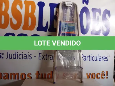 LOTE 353 - 01 ESCADA ALUMINIO 03 DEGRAUS PRIMA SBA.(NO ESTADO) ATENÇÃO! FAZER A VISITAÇÃO ANTES DE ARREMATAR, NÃO SABEMOS SE FUNCIONA. LEILÃO NÃO TEM GARANTIA E NEM DEVOLUÇÃO, SUJEITO A POSSÍVEIS AVARIAS VISÍVEIS/OCULTAS E/OU AUSÊNCIA DE COMPONENTES.