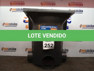 LOTE 252 - 01 CAIXA COLETORA DE ÁGUA PLUVIAL GRANDE PREMIUM PT METASUL (NO ESTADO) ATENÇÃO! FAZER A VISITAÇÃO ANTES DE ARREMATAR, NÃO SABEMOS SE FUNCIONA. LEILÃO NÃO TEM GARANTIA E NEM DEVOLUÇÃO, SUJEITO A POSSÍVEIS AVARIAS VISÍVEIS/OCULTAS E/OU AUSÊNCIA DE COMPONENTES.