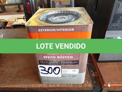 LOTE 300 - 01 LATA DE TINTA SUVINIL EFEITO RUSTICO TEXTURIZADO PRETO 25KG. (NO ESTADO) ATENÇÃO! FAZER A VISITAÇÃO ANTES DE ARREMATAR, NÃO SABEMOS SE FUNCIONA. LEILÃO NÃO TEM GARANTIA E NEM DEVOLUÇÃO, SUJEITO A POSSÍVEIS AVARIAS VISÍVEIS/OCULTAS E/OU AUSÊNCIA DE COMPONENTES.