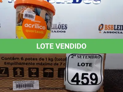 LOTE 459 - 06 REJUNTES ACRÍLICO NA COR CORDA DE 01KG CADA. (NO ESTADO) ATENÇÃO! FAZER A VISITAÇÃO ANTES DE ARREMATAR, NÃO SABEMOS SE FUNCIONA. LEILÃO NÃO TEM GARANTIA E NEM DEVOLUÇÃO, SUJEITO A POSSÍVEIS AVARIAS VISÍVEIS/OCULTAS E/OU AUSÊNCIA DE COMPONENTES.