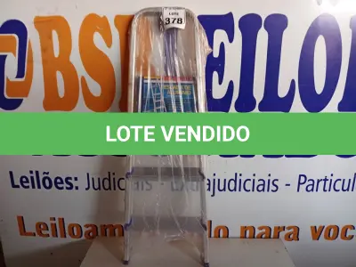LOTE 378 - 01 ESCADA ALUMÍNIO 03 DEGRAUS PRIMA SBA.(NO ESTADO) ATENÇÃO! FAZER A VISITAÇÃO ANTES DE ARREMATAR, NÃO SABEMOS SE FUNCIONA. LEILÃO NÃO TEM GARANTIA E NEM DEVOLUÇÃO, SUJEITO A POSSÍVEIS AVARIAS VISÍVEIS/OCULTAS E/OU AUSÊNCIA DE COMPONENTES.