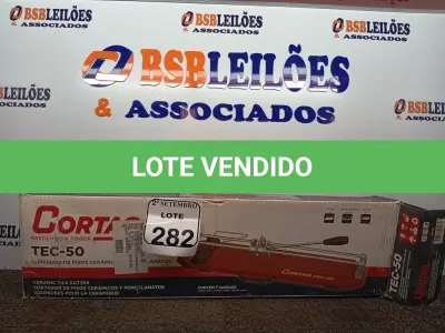 LOTE 282 - 01 CORTADOR DE PISO TEC 50 50CM CORTAG. (NO ESTADO) ATENÇÃO! FAZER A VISITAÇÃO ANTES DE ARREMATAR, NÃO SABEMOS SE FUNCIONA. LEILÃO NÃO TEM GARANTIA E NEM DEVOLUÇÃO, SUJEITO A POSSÍVEIS AVARIAS VISÍVEIS/OCULTAS E/OU AUSÊNCIA DE COMPONENTES.