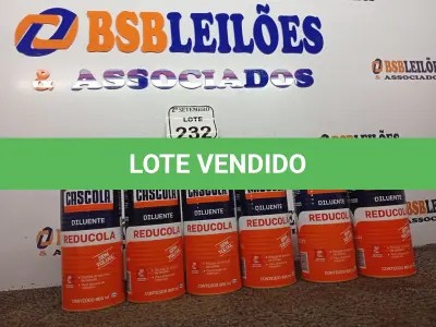 LOTE 232 - 06 DILUENTES MARCA CASCOLA. (NO ESTADO) ATENÇÃO! FAZER A VISITAÇÃO ANTES DE ARREMATAR, NÃO SABEMOS SE FUNCIONA. LEILÃO NÃO TEM GARANTIA E NEM DEVOLUÇÃO, SUJEITO A POSSÍVEIS AVARIAS VISÍVEIS/OCULTAS E/OU AUSÊNCIA DE COMPONENTES.