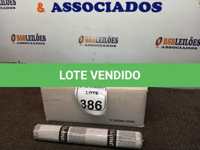 LOTE 386 - 12 ADESIVOS POLIURETANO PU 40 CINZA SACHE 600ML MARCA UNIPEGA 600ML CADA. (NO ESTADO) ATENÇÃO! FAZER A VISITAÇÃO ANTES DE ARREMATAR, NÃO SABEMOS SE FUNCIONA. LEILÃO NÃO TEM GARANTIA E NEM DEVOLUÇÃO, SUJEITO A POSSÍVEIS AVARIAS VISÍVEIS/OCULTAS E/OU AUSÊNCIA DE COMPONENTES