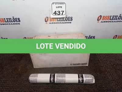 LOTE 437 - 12 ADESIVOS POLIURETANO PU 40 CINZA SACHE 600ML MARCA UNIPEGA 600ML CADA. (NO ESTADO) ATENÇÃO! FAZER A VISITAÇÃO ANTES DE ARREMATAR, NÃO SABEMOS SE FUNCIONA. LEILÃO NÃO TEM GARANTIA E NEM DEVOLUÇÃO, SUJEITO A POSSÍVEIS AVARIAS VISÍVEIS/OCULTAS E/OU AUSÊNCIA DE COMPONENTES