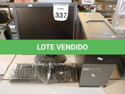 LOTE 337 - 01 CPU DELL, 01 MONITOR DELL E 01 TECLADO. (NO ESTADO) ATENÇÃO! FAZER A VISITAÇÃO ANTES DE ARREMATAR, NÃO SABEMOS SE FUNCIONA. LEILÃO NÃO TEM GARANTIA E NEM DEVOLUÇÃO, SUJEITO A POSSÍVEIS AVARIAS VISÍVEIS/OCULTAS E/OU AUSÊNCIA DE COMPONENTES.
