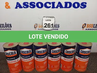LOTE 261 - 06 DILUENTE MARCA CASCOLA. (NO ESTADO) ATENÇÃO! FAZER A VISITAÇÃO ANTES DE ARREMATAR, NÃO SABEMOS SE FUNCIONA. LEILÃO NÃO TEM GARANTIA E NEM DEVOLUÇÃO, SUJEITO A POSSÍVEIS AVARIAS VISÍVEIS/OCULTAS E/OU AUSÊNCIA DE COMPONENTES.