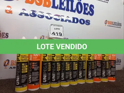 LOTE 419 - 08 SELANTES MULTIUSO PU35 280ML CADA E 03 UNIPEGA SILICONE NEUTRO TRANSPARENTE. (NO ESTADO) ATENÇÃO! FAZER A VISITAÇÃO ANTES DE ARREMATAR, NÃO SABEMOS SE FUNCIONA. LEILÃO NÃO TEM GARANTIA E NEM DEVOLUÇÃO, SUJEITO A POSSÍVEIS AVARIAS VISÍVEIS/OCULTAS E/OU AUSÊNCIA DE COMPONENTES.