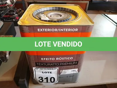 LOTE 310 - 01 LATA DE TINTA SUVINIL EFEITO RUSTICO TEXTURIZADO PRETO 25KG. (NO ESTADO) ATENÇÃO! FAZER A VISITAÇÃO ANTES DE ARREMATAR, NÃO SABEMOS SE FUNCIONA. LEILÃO NÃO TEM GARANTIA E NEM DEVOLUÇÃO, SUJEITO A POSSÍVEIS AVARIAS VISÍVEIS/OCULTAS E/OU AUSÊNCIA DE COMPONENTES.