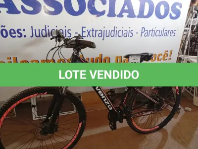 LOTE 374 - 01 BICICLETA VENZON ARO “29” (NO ESTADO) ATENÇÃO! FAZER A VISITAÇÃO ANTES DE ARREMATAR, NÃO SABEMOS SE FUNCIONA. LEILÃO NÃO TEM GARANTIA E NEM DEVOLUÇÃO, SUJEITO A POSSÍVEIS AVARIAS VISÍVEIS/OCULTAS E/OU AUSÊNCIA DE COMPONENTES.