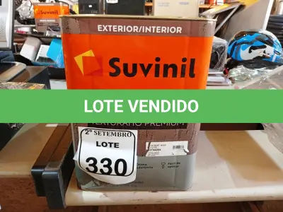 LOTE 330 - 01 LATA DE TINTA SUVINIL EFEITO RUSTICO TEXTURIZADO PRETO 25KG. (NO ESTADO) ATENÇÃO! FAZER A VISITAÇÃO ANTES DE ARREMATAR, NÃO SABEMOS SE FUNCIONA. LEILÃO NÃO TEM GARANTIA E NEM DEVOLUÇÃO, SUJEITO A POSSÍVEIS AVARIAS VISÍVEIS/OCULTAS E/OU AUSÊNCIA DE COMPONENTES.