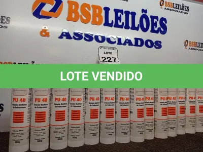 LOTE 227 - 12 SELANTES MULTIUSO DE POLIURETANO PU40 400G CADA. (NO ESTADO) ATENÇÃO! FAZER A VISITAÇÃO ANTES DE ARREMATAR, NÃO SABEMOS SE FUNCIONA. LEILÃO NÃO TEM GARANTIA E NEM DEVOLUÇÃO, SUJEITO A POSSÍVEIS AVARIAS VISÍVEIS/OCULTAS E/OU AUSÊNCIA DE COMPONENTES.