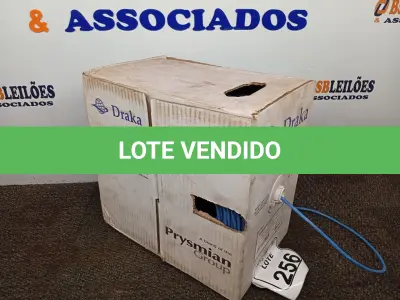 LOTE 256 - 244M CABO DE REDE LAN 4P CAT5E AZUL 1M PRYSMIAN. (NO ESTADO) ATENÇÃO! FAZER A VISITAÇÃO ANTES DE ARREMATAR, NÃO SABEMOS SE FUNCIONA. LEILÃO NÃO TEM GARANTIA E NEM DEVOLUÇÃO, SUJEITO A POSSÍVEIS AVARIAS VISÍVEIS/OCULTAS E/OU AUSÊNCIA DE COMPONENTES.