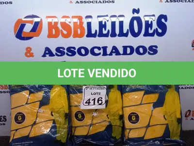 LOTE 416 - 05 MACACÕES MARCA VOLK DE PROTEÇÃO TAMANHO G COR AMARELO. (NO ESTADO) ATENÇÃO! FAZER A VISITAÇÃO ANTES DE ARREMATAR, NÃO SABEMOS SE FUNCIONA. LEILÃO NÃO TEM GARANTIA E NEM DEVOLUÇÃO, SUJEITO A POSSÍVEIS AVARIAS VISÍVEIS/OCULTAS E/OU AUSÊNCIA DE COMPONENTES.