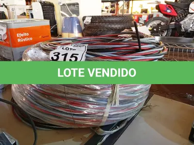 LOTE 315 - 186M CABO MULTIPLEX QUADRUPLEX 3X1X10 - 10MM 0,61KV BOREAL. (NO ESTADO) ATENÇÃO! FAZER A VISITAÇÃO ANTES DE ARREMATAR, NÃO SABEMOS SE FUNCIONA. LEILÃO NÃO TEM GARANTIA E NEM DEVOLUÇÃO, SUJEITO A POSSÍVEIS AVARIAS VISÍVEIS/OCULTAS E/OU AUSÊNCIA DE COMPONENTES.