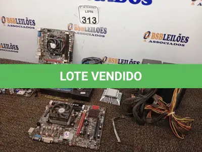 LOTE 313 - 01 PLACA DE VÍDEO, 03 PLACAS MÃES, 02 FONTES E 01COOLER. (NO ESTADO) ATENÇÃO! FAZER A VISITAÇÃO ANTES DE ARREMATAR, NÃO SABEMOS SE FUNCIONA. LEILÃO NÃO TEM GARANTIA E NEM DEVOLUÇÃO, SUJEITO A POSSÍVEIS AVARIAS VISÍVEIS/OCULTAS E/OU AUSÊNCIA DE COMPONENTES.